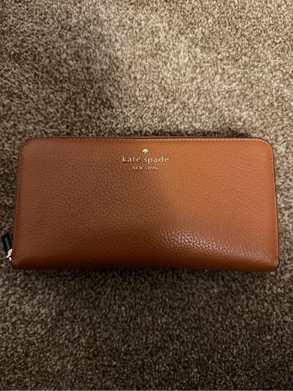 kate spade Brown Pebbled Leather Shoulder Bag with Matching Wallet